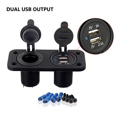 Marine Dual USB Socket EZYKOO Panel Power Outlet Socket Jack  Import It All