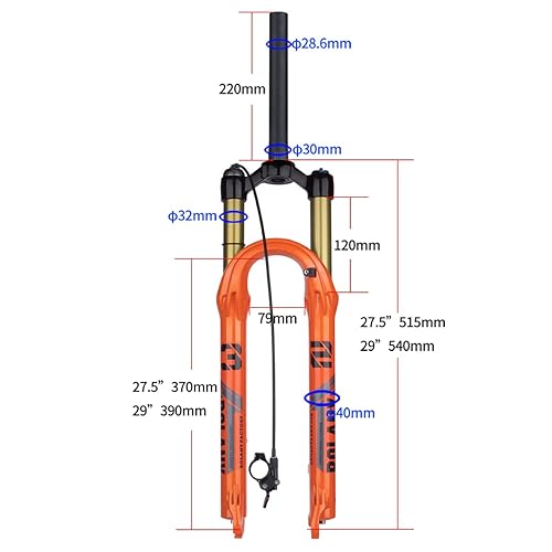 Bolany 100mm Straight Steerer Fork BOLANY Bike Suspension Fork