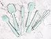 Rorence Silicone Whisk Spatula Spoonula & Brush Set of 6 - Mint Green