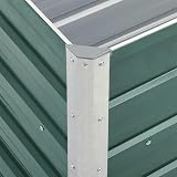 vidaXL Raised Garden Bed Galvanised Steel Anthracite 240x40x45cm view 4