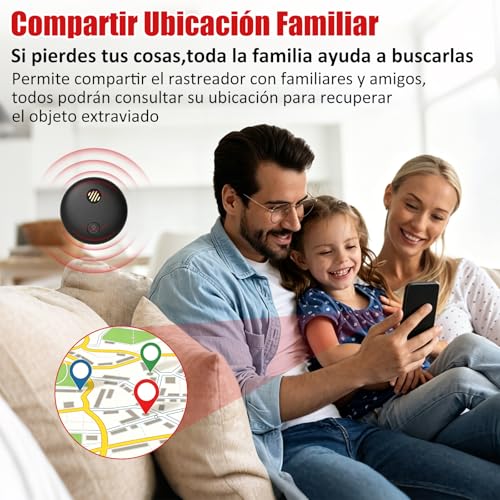 Acrebow Rastreador GPS Portátil sin Suscripción con Historial de Rutas, Localización Antipérdida, Compatible con iOS y Android, Localizador para Auto, Niños, Mascotas y Llaves(1PC, Negro)