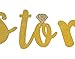 Fecedy Gold MISS TO MRS Glitter Banner for engagement party and wedding shower