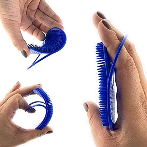 Orchid Soft Portable Pocket Palm Combs Massager Shampoo Brush Combo -Pack 12 Pieces