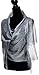 ShineGlitz Shawls and Wraps for Evening Dresses, Metallic Glitter Shawls for Women, Sparkling Wedding Shiny Dark Silver Shawl Gift