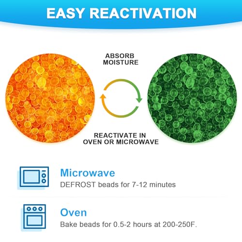 Desiccant Beads 6.5 LBS Silica Beads with Orange Indicating Silica