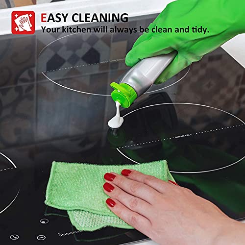 Induction Cooktop 4 Burner Electric Cooktop,6800W Builtin Induction