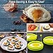 Egg Rings Silicone NonStick New 4 Pack-Perfect Round NonStick Fried Egg Mold Cooking Rings Pancakes Molds For Breakfast, Lunch, Dinner - 4 Color no More Eggy Pan Mess
