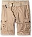 U.S. Polo Assn. Big Boys Belted Honeycomb Ripstop Cargo Short, Light Khaki, 10