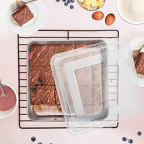 9 x 9Inch Baking Pan with lid, Efar Square Cake Brownie Baking Pans