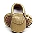 HONGTEYA Leather Baby Moccasins Hard Soled Tassel Crib Toddler Shoes for Boys and Girls…