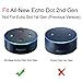 Fintie Protective Case for Amazon Echo Dot (Fits All-New Echo Dot 2nd Generation Only) - Premium Vegan Leather Cover Sleeve Skins, Black