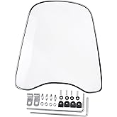 KESOTO Universal Motorcycle Front Transparent Windshield Motorcycle Windscreen for Motorbike Motocross Scooter ATV