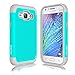 Galaxy J1 Case, Samsung J100 Case, ZeopoCase Hybrid Armor Hrad and Soft Dual Layer Defender Protective Case Cover for Samsung Galaxy J1 (2015) / J100) (Teal)