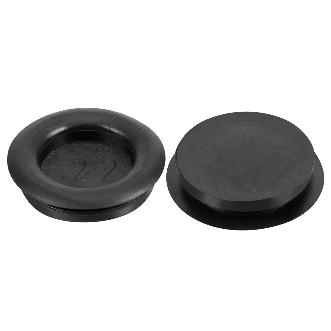 Sourcingmap Wire Protector Oil Resistant Armature Rubber Grommets 22mm Mounting Dia 10Pcs Black