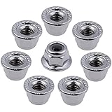 Hobbypark Flange M4 Nylon Lock Nuts for 1/10 Scale RC Car Traxxas Slash 4x4 2WD Stampede VXL Rustler VXL HPI Redcat Axial Racing (8-Pack)