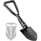 Camping Shovel, 18.5'' Lightweight Digging Shovel Portable Ergonomic High Carbon Steel Folding Shovel for All Occasions Outdoor Camping Hiking Garden Emergency