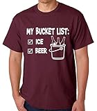 Raw T-Shirt's Bucket List 1 Beer 2 Ice - Funny Beach Party Premium Men's T-Shirt