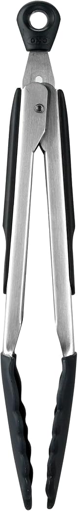 OXO Good Grips 22.8 cm Tongs with Silicone Heads Black