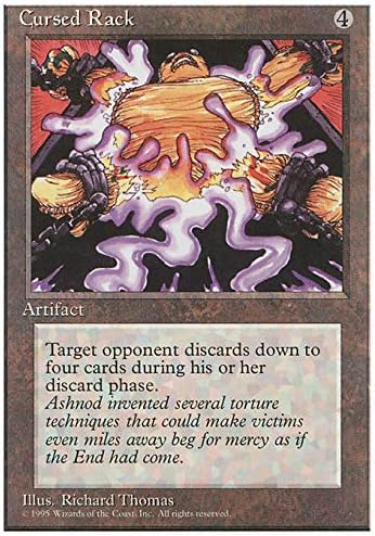 Amazon Com Magic The Gathering Cursed Rack Fourth Edition Toys Games