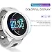 COSVII Smart Watch Waterproof, Bluetooth Fitness Tracker with Heart Rate Monitor, Sleep Monitor, Step& Calories Tracker, Alarm Clock, Call/SNS/SMS Reminder, Compatible with Android and iOS (White)
