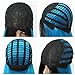 MISSWIG Wig for Women Heat Resistant Short Synthetic Hair Ombre Aqua Blue 14 Inches 300 Gram With Wig Cap