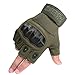 Reebow Gear Military Fingerless Hard Knuckle Tactical Gloves Half Finger for Motorcycle Driving Riding Army Gear Sport Shooting Airsoft Paintball Army Green M