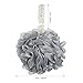 JCMASTER Loofah Shower Scrunchie for Men Women, Mesh Pouf Poofs Puff Bath Lufa Loufa Luffa Scrubber Sponges for Exfoliating Your Skin 6 Pack, Large, White and Gray, 75g Each