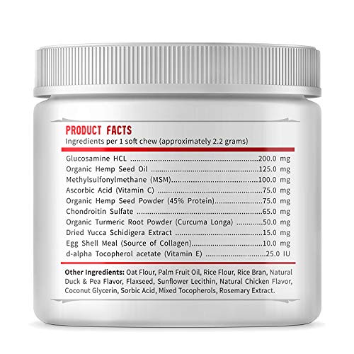 SAFE PETS CLUB Glucosamine Chondroitin for Dogs 120 Chews Made in