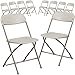 Flash Furniture Hercules Series Plastic Folding Chairs for Parties and Weddings, Stackable Commercial Event Seats, Set of 10, Beige
