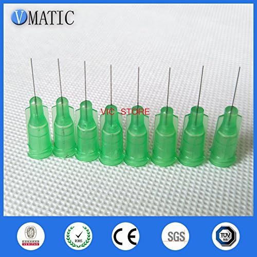 100Pcs Extra Fine Dispense Blunt Needle Tip 34G Luer Lock Hub 0.5'' Tubing Length 1/2 Inch Luer Lock Needles