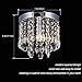 Floodoor Modern Crystal Chandelier Flush Mount Pendant Mini Ceiling Light Raindrop Fixture for Living Room Hotel Hallway Bedroom H6.9