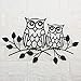 Metal Owl Decor On Branch Wall Sculpture Art, Rustic,13.8 x 8.7 x 0.4 inches