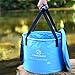 Freegrace Premium Collapsible Bucket -Multifunctional Folding Bucket -Perfect Gear For Camping, Hiking & Travel (Blue, 23L Upgraded)