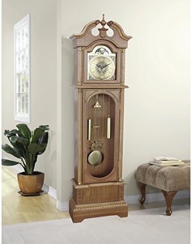 Grandfather Clock Floor Standing 72" Tall Daniel Dakota Oak Wood Finish