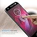 LK 3 Pack Screen Protector Compatible for Moto Z2 Force Tempered Glass Full Cover 9H Hardness, Case Friendly - Black
