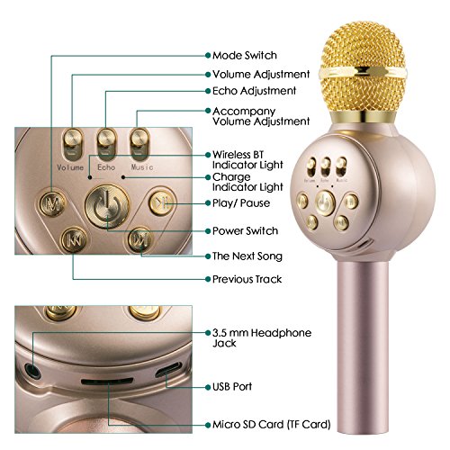 5 Microphone+InThoor+Professional+Bluetooth+Smartphone