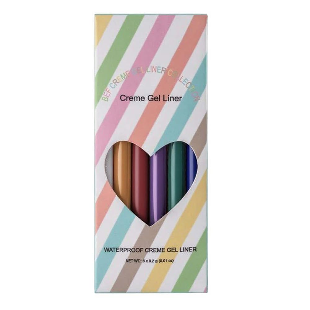 GL-Turelifes 6 Colors Matte Liquid Eyeliner Set, Waterproof Colorful Eyeliner Pen Long Lasting Matte Eye Liner Pencil (Set B)