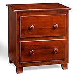 Atlantic Furniture Atlantic 2 Drawer Night Stand, Walnut