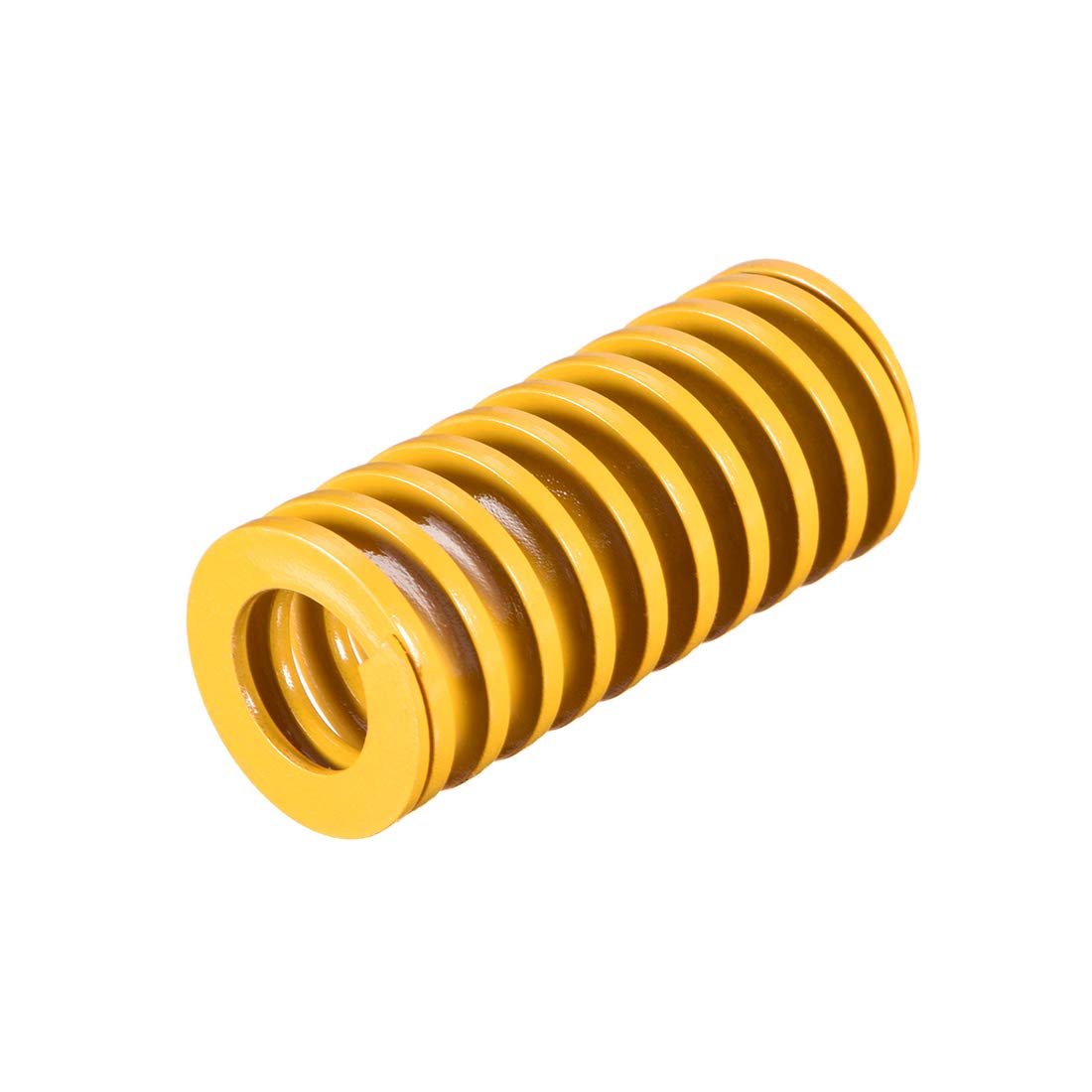 sourcing map 25mm OD 55mm Long Spiral Stamping Light Load Compression Die Spring Yellow