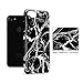 GMYLE iPhone 7 Case, iPhone 8 Case, [Black Marble] Slim Glossy Hard Cover Case - Ultra Low Profile