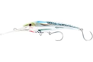 Nomad Design DTX Minnow with Patented Autotune System - Distressed Baitfish Swimming Action, BKK Diablo