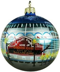 Amazon.com: Chicago Christmas Ornament - Wrigley Field Stadium: Kitchen &amp; Dining