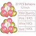 Litaus Pink and Gold Birthday Decorations, Party Decoration Supplies, Paper Flowers, Happy Birthday Banner, Party Balloons, Hanging Swirl for Girls Birthday, Birthday Party Supplies