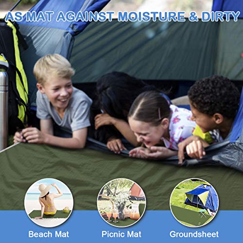 Grassman Camping Tarp, Waterproof Tent Footprint with Carrying Bag