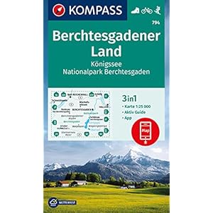 KOMPASS Wanderkarte 794 Berchtesgadener Land, Königssee, Nationalpark Berchtesgaden: 3in1 Wanderkarte 1:25000 mit Aktiv Guide inklusive Karte zur … in der KOMPASS-App. Fahrradfahren. Skitouren. Landkaart – Gevouwen Kaart, 18 maart 2021