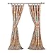 Greenland Home Fashions Olympia Curtain Panels, Set of 2, with Tiebacks, Model # GL-1706CWP, 42 W x 84 L in. Each, Multicolor