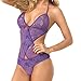 Sunfei 2016 Wild Temptation Pajamas Ladies Three Point Harness Perspective Sexy lingerie Uniform (Purple)