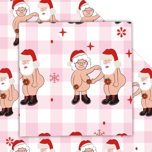 Dtiafu Funny Christmas Wrapping Paper