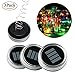 Kobwa 3 Pack Solar Mason Jar Lights,10 LEDs Multi-color Solar String Fairy Lights Lids Insert for Patio Garden,Wedding,Christmas Holiday Party Decorative Lighting