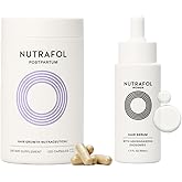 Nutrafol Postpartum Hair Growth Supplements and Hair Serum, Clinically Tested for Visible Thickness and Strength - 1 Month Supply, 1.7 Fl Oz Bottle